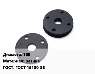 Прокладка фланцевая 160 резина ГОСТ: ГОСТ 15180-86